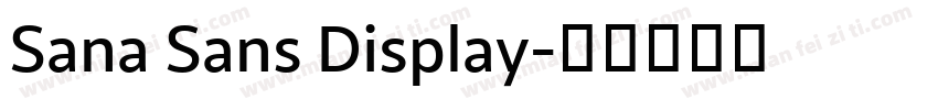 Sana Sans Display字体转换